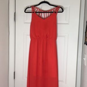 Orange maxi dress